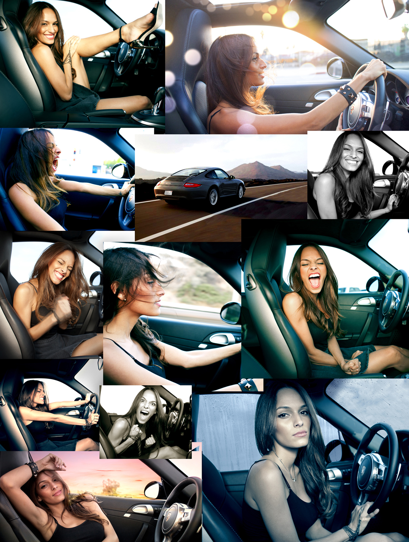 J in car montage B print